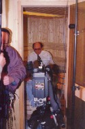 Reportage des Bayrisches Fernsehen aus einer Koll Sauna auf der IHM in M�nchen